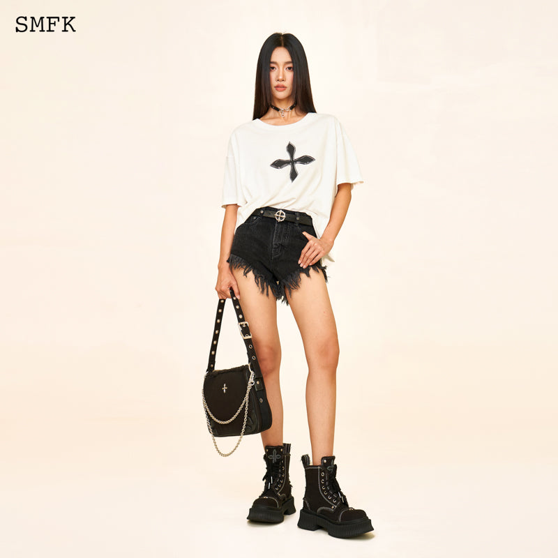 SMFK WildWorld Black Stray Shorts Jeans