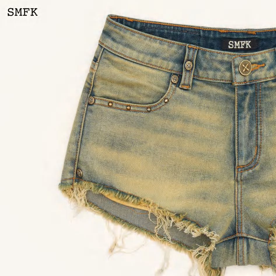 SMFK Compass Mustang Ultra Low Rise Denim Shorts