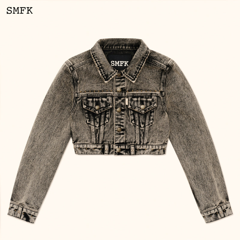 SMFK Ancient Myth Mustang Cropped Denim Jacket