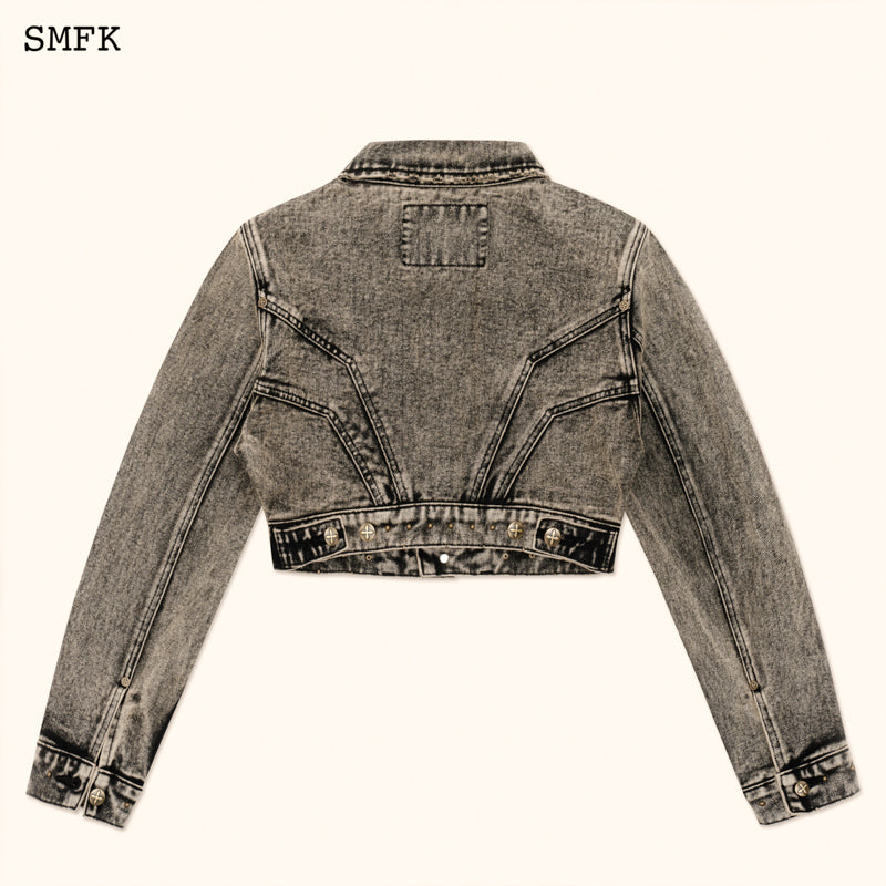 SMFK Ancient Myth Mustang Cropped Denim Jacket