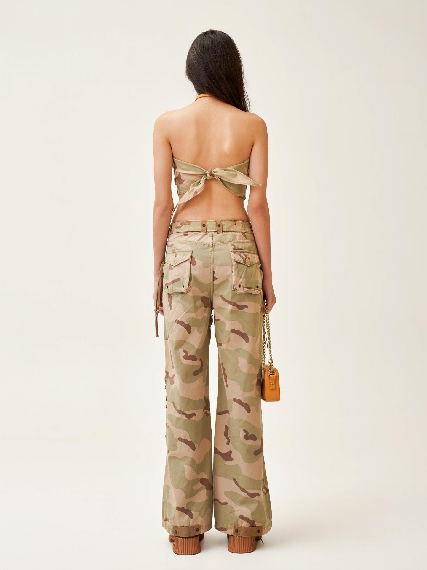 SMFK Ancient Myth Camouflage Desert Wide-leg Jeans