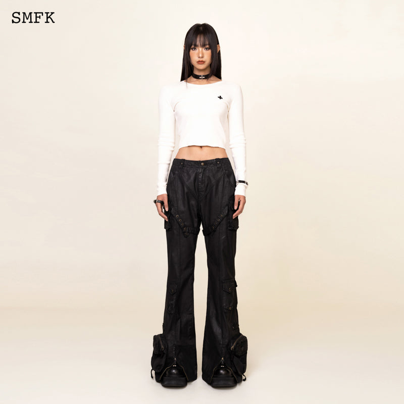 SMFK Compass Cross Floral Classic Horse Knitwear White
