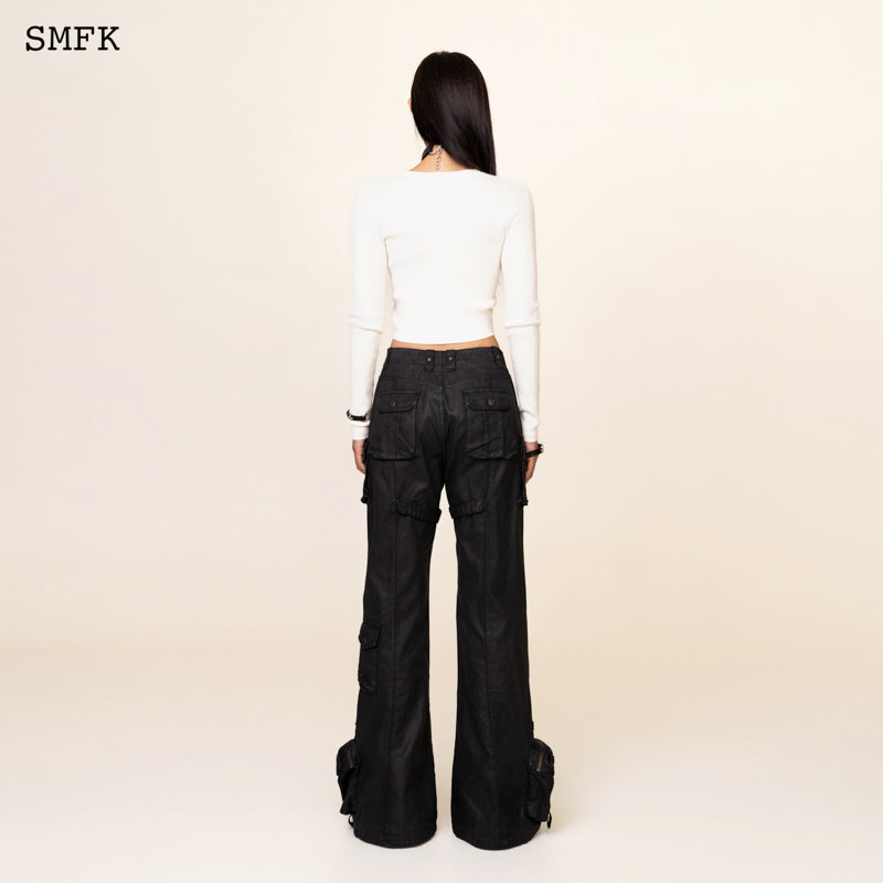 SMFK Compass Cross Floral Classic Horse Knitwear White