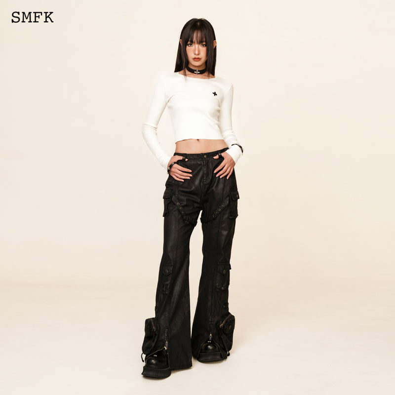 SMFK Compass Cross Floral Classic Horse Knitwear White