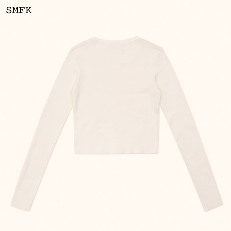 SMFK Compass Cross Floral Classic Horse Knitwear White