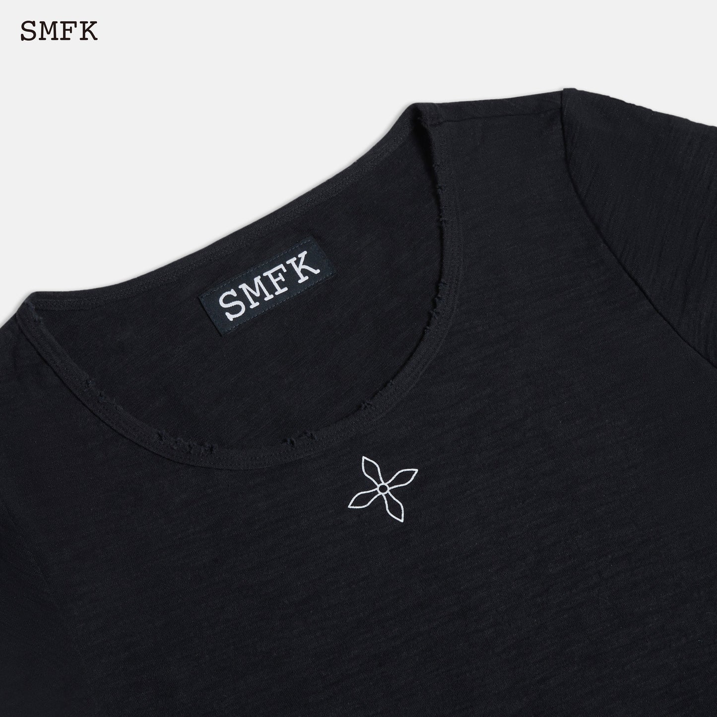 SMFK Black Night Flower Biker Tee Black