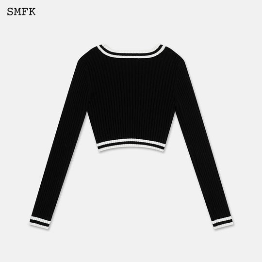 SMFK Compass Classic Cashmere Short Sweater Black