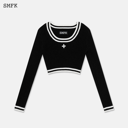SMFK Compass Classic Cashmere Short Sweater Black