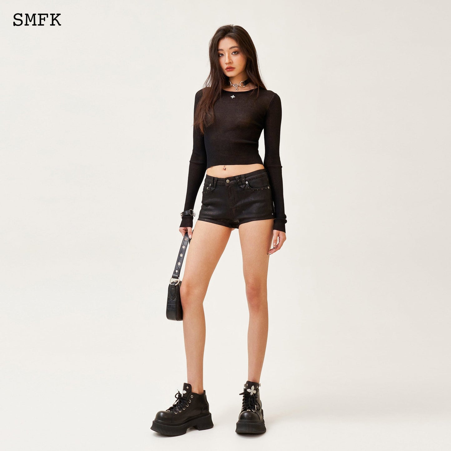 SMFK Compass Tarpan Lightning Black Short Jeans