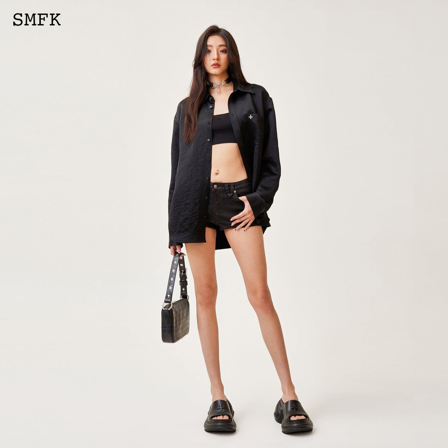 SMFK Compass Tarpan Lightning Black Short Jeans