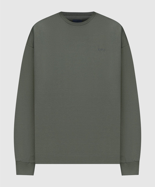 JUUN.J Green Uintessence Longsleeve With Logo Embroidery