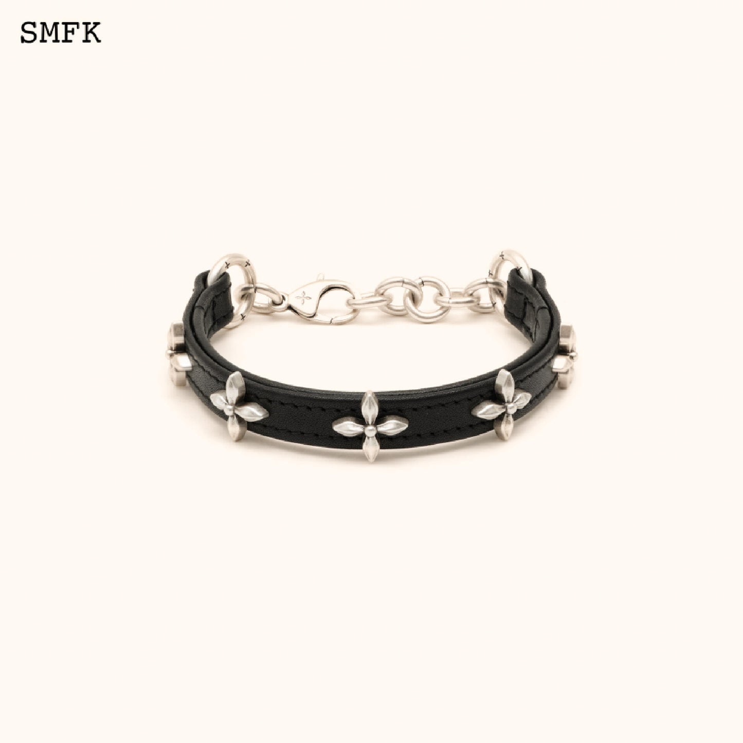 SMFK Compass Black Garden Leather Anklet the Black Garden