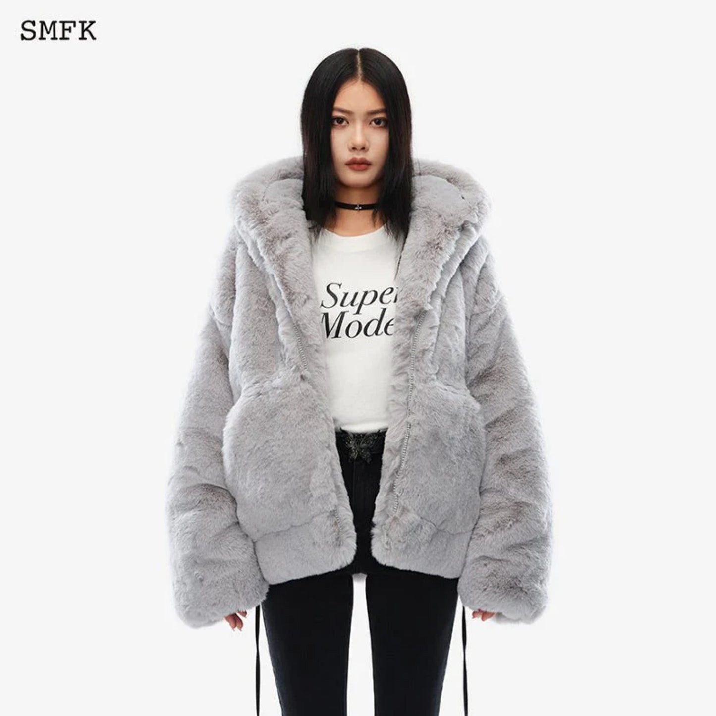 SMFK Snowman Hoodie Grey