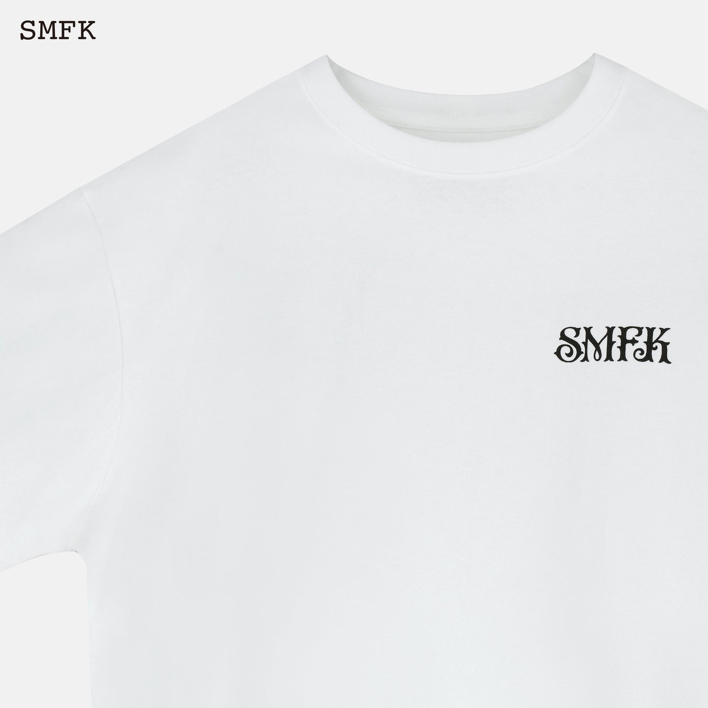 SMFK White Branding Oversized Tee