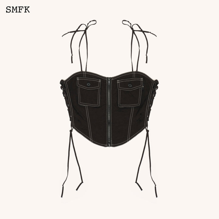 SMFK Wildworld Black Stray Paratrooper Corset Tube Top