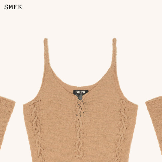 SMFK WildWorld Desert Tarantula Knitted Dress In Wheat