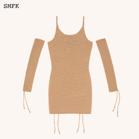 SMFK WildWorld Desert Tarantula Knitted Dress In Wheat