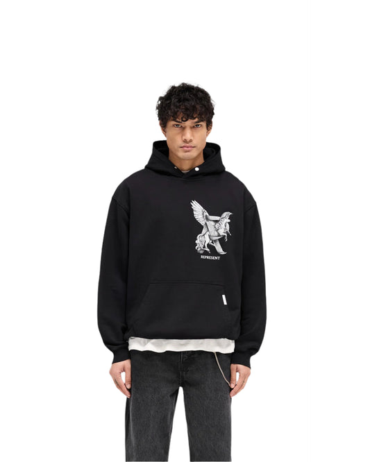 REPRESENT Elegance In Motion Hoodie Jet Black