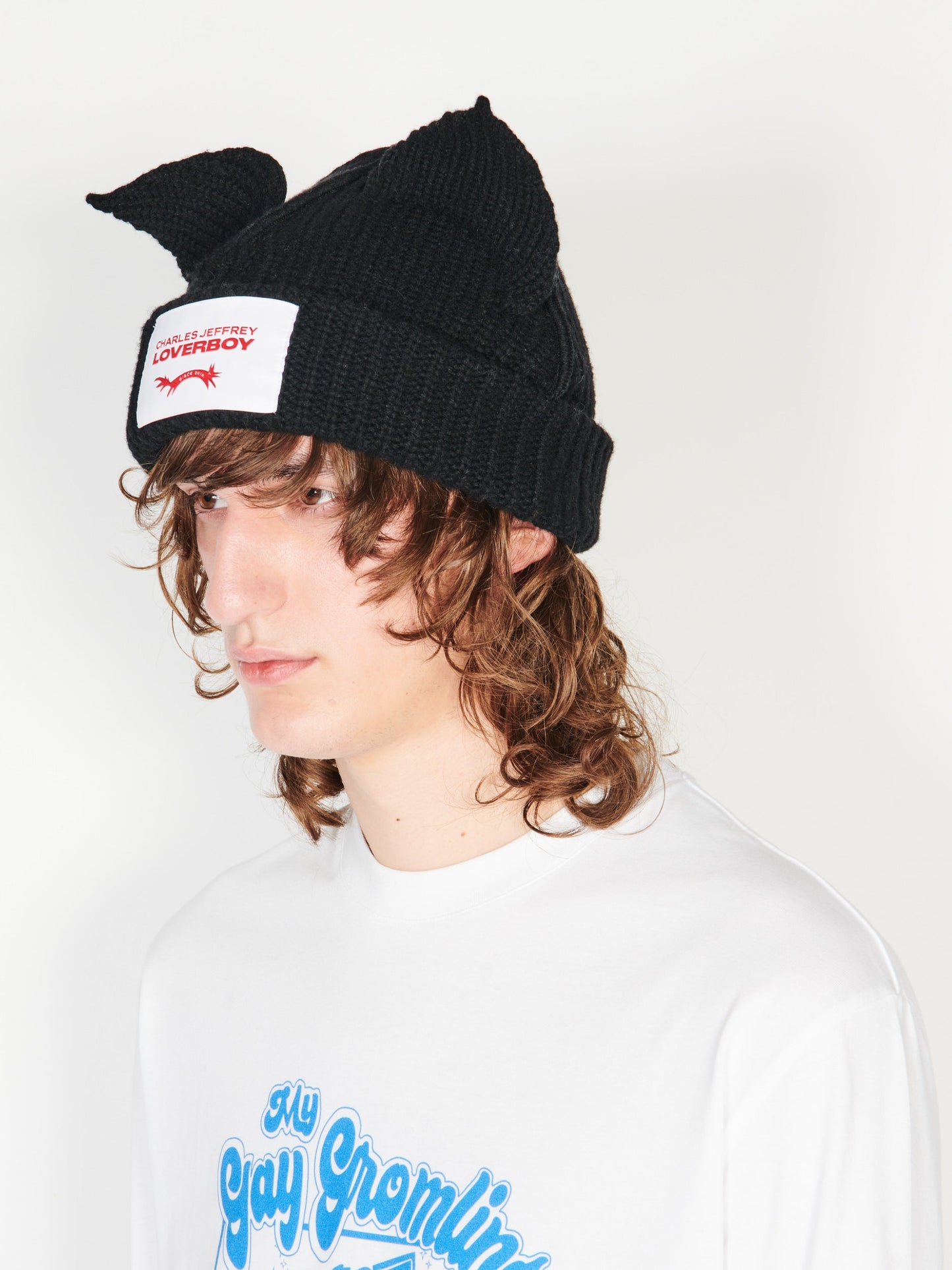 CHARLES JEFFREY LOVERBOY Chunky Ears Beanie Black