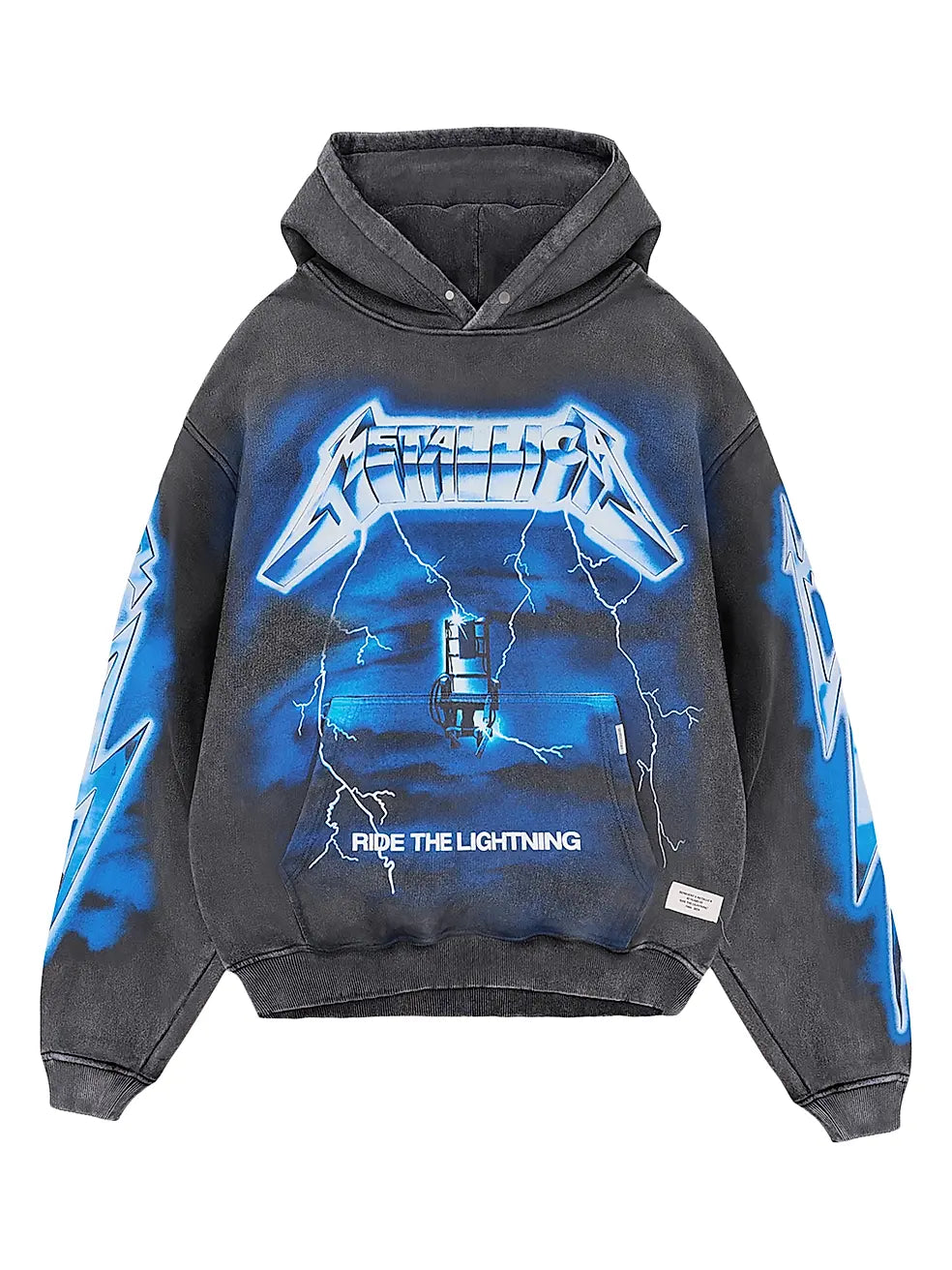 REPRESENT Metallica Ride The Lightning Hoodie Vintage Grey