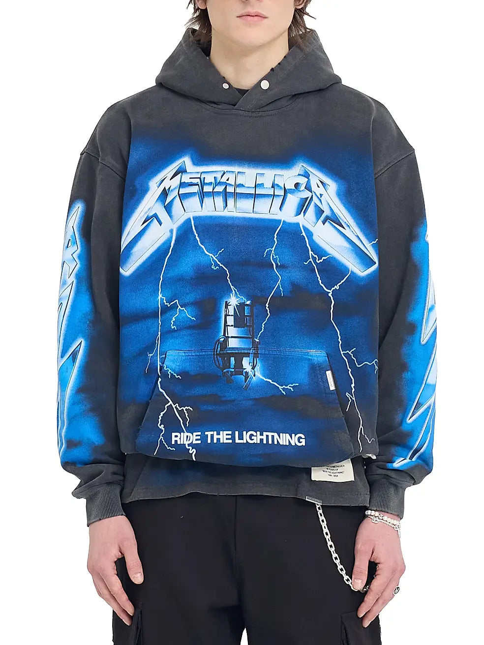 REPRESENT Metallica Ride The Lightning Hoodie Vintage Grey