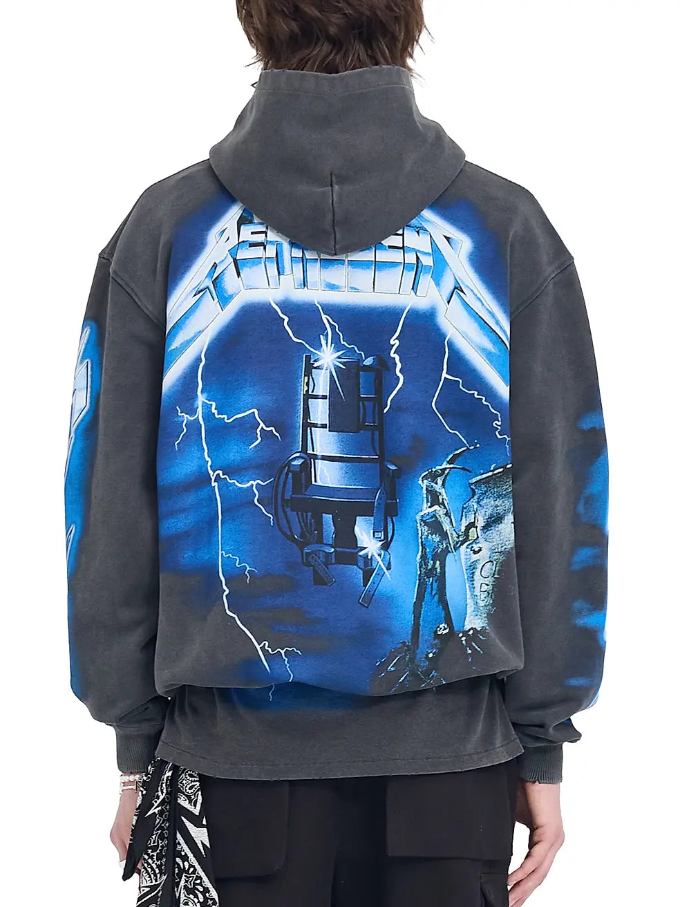 REPRESENT Metallica Ride The Lightning Hoodie Vintage Grey