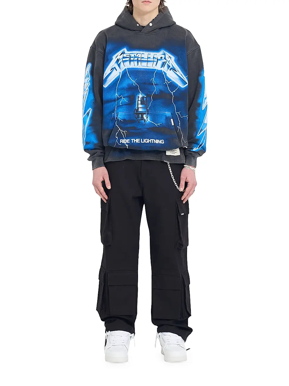 REPRESENT Metallica Ride The Lightning Hoodie Vintage Grey