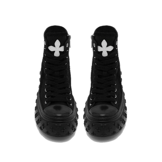SMFK  Garden Retro High Top Skate Shoe Black