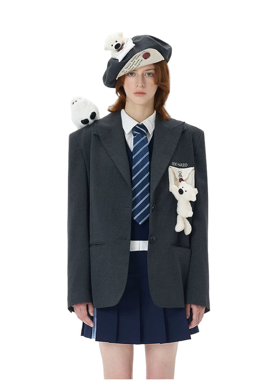 Harry Potter × 13DE MARZO Hedwig Hogwarts Offer Bear Suit Dark Grey