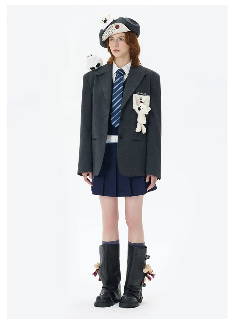 Harry Potter × 13DE MARZO Hedwig Hogwarts Offer Bear Suit Dark Grey