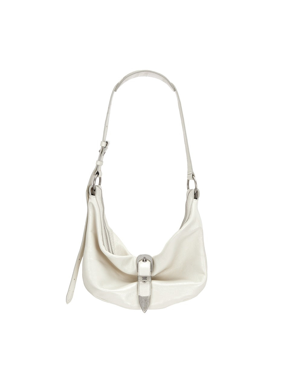 MARGESHERWOOD Belted Hobo Medium_Cream Glossy Plain