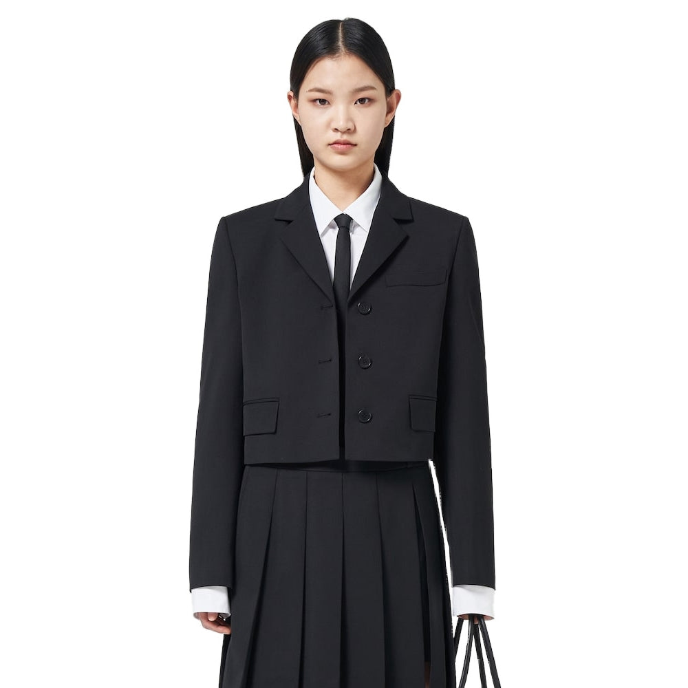 JUUN.J Single Crop Jacket Black