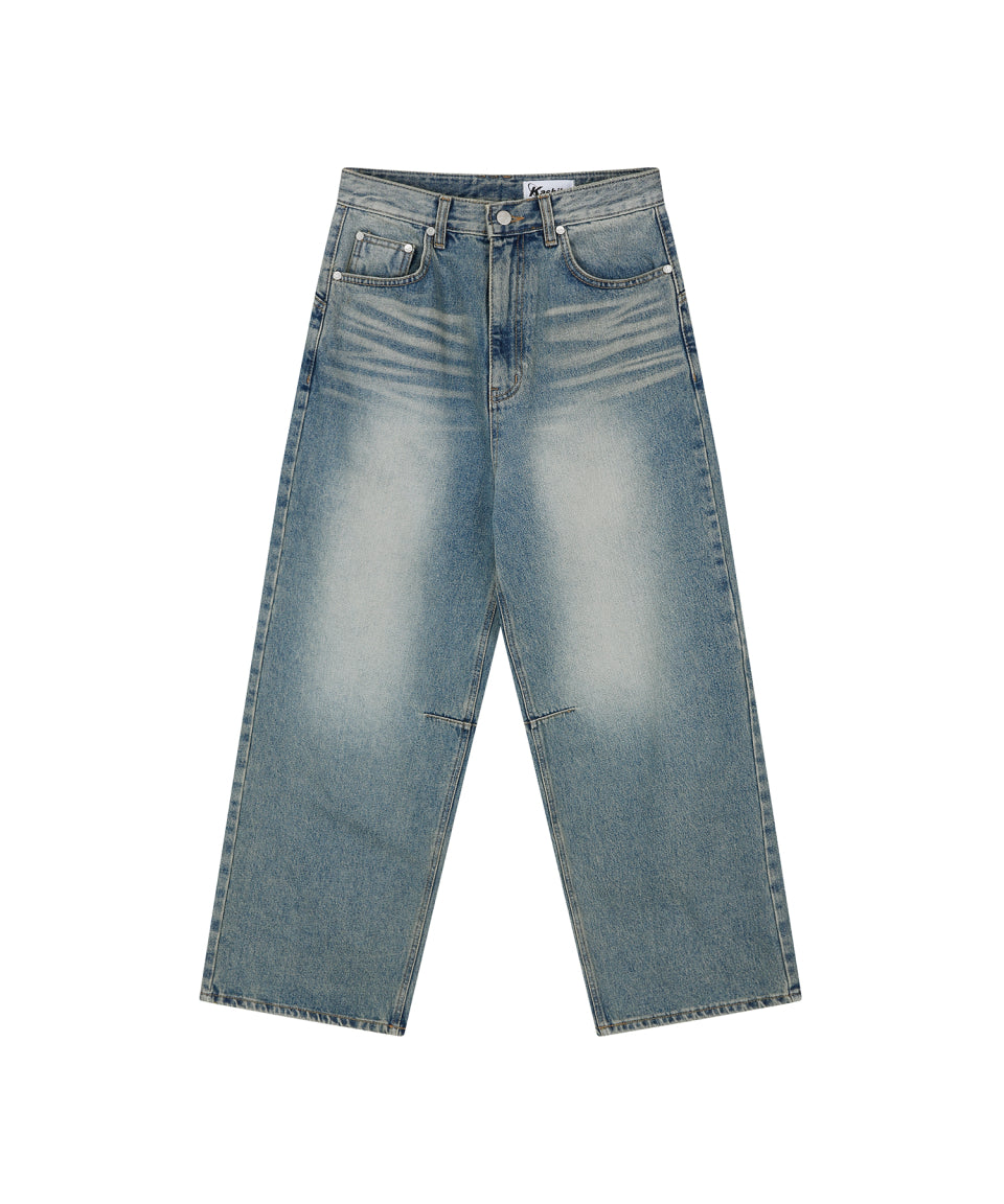 KASHIKO Washed RIvet Wide Jean Light Blue – LAW DIVINE