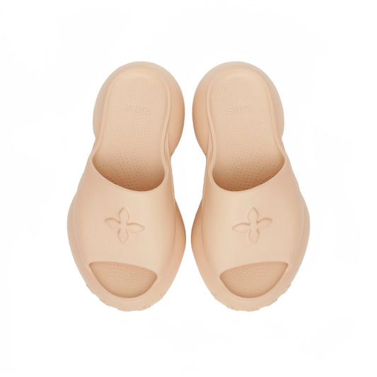 SMFK Compass Wave Platform Bumper Sandal In Nude
