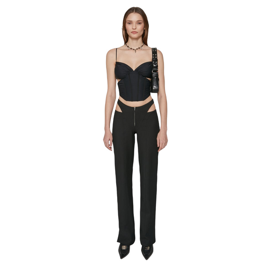 MISBHV Cut Out Trousers Black