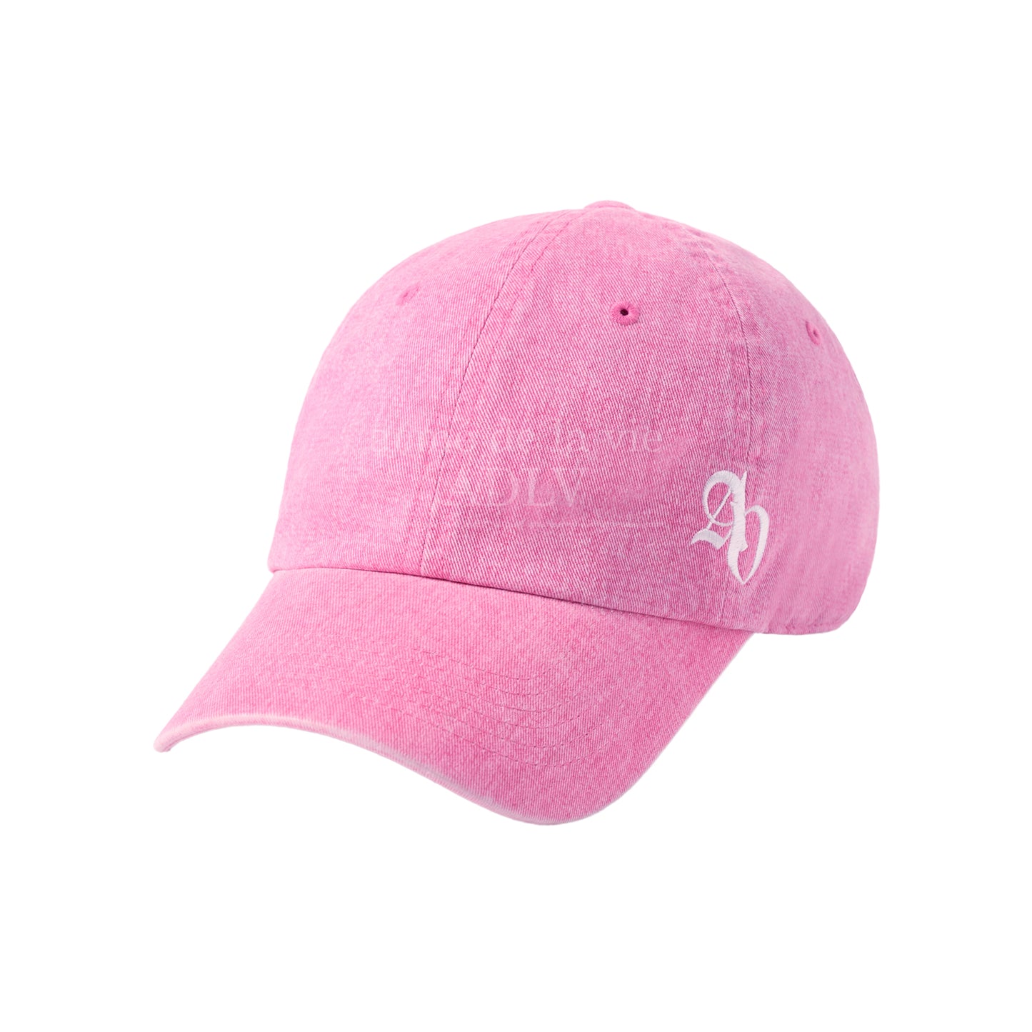 ADLV Side Symbol Point Pigment Washing Ball Cap Pink