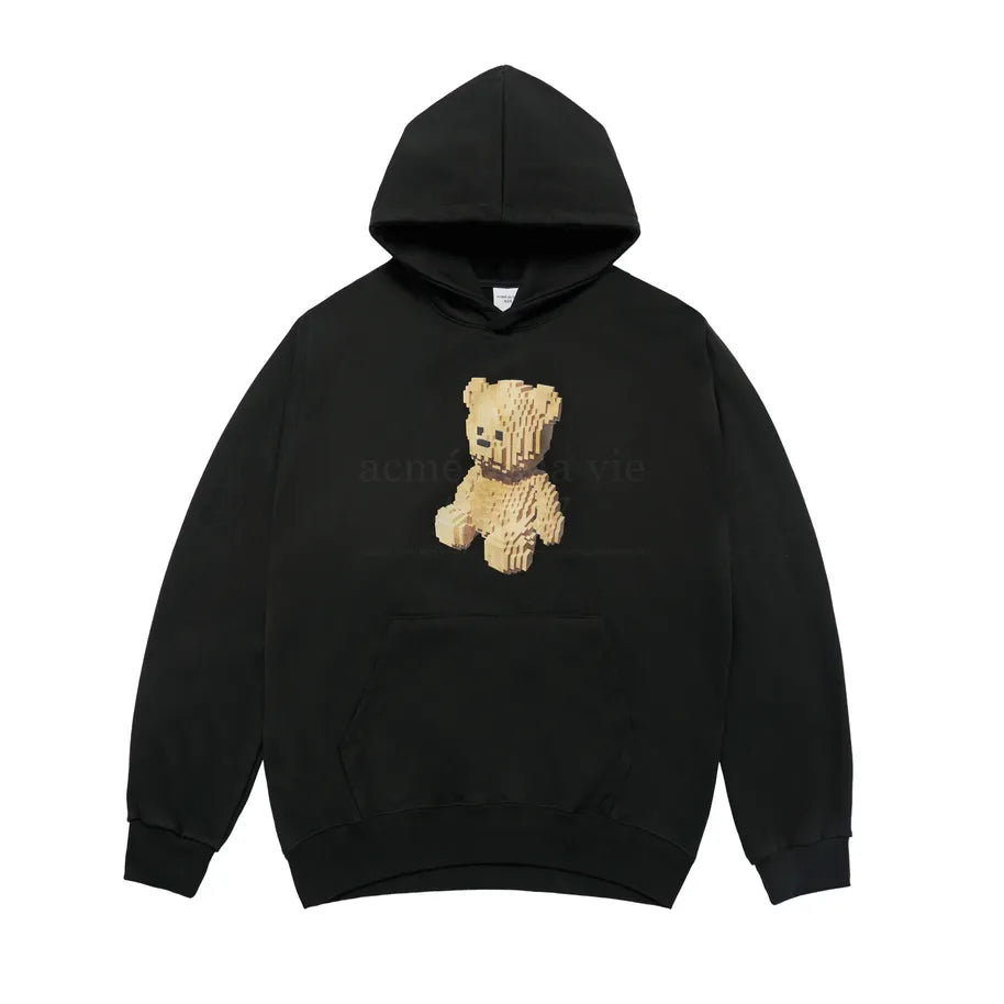 ADLV Block Bear Hoodie Black