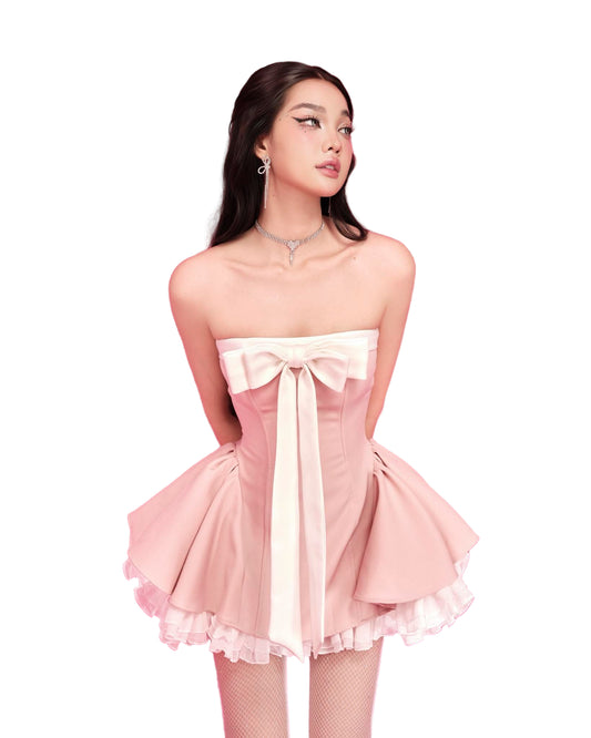 LANE CI Bunny Dress Pink