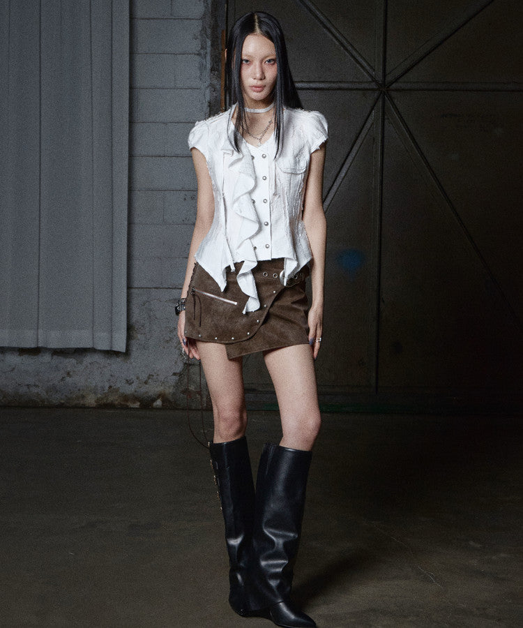 NOTKNOWING Mili Grunge Blouse White