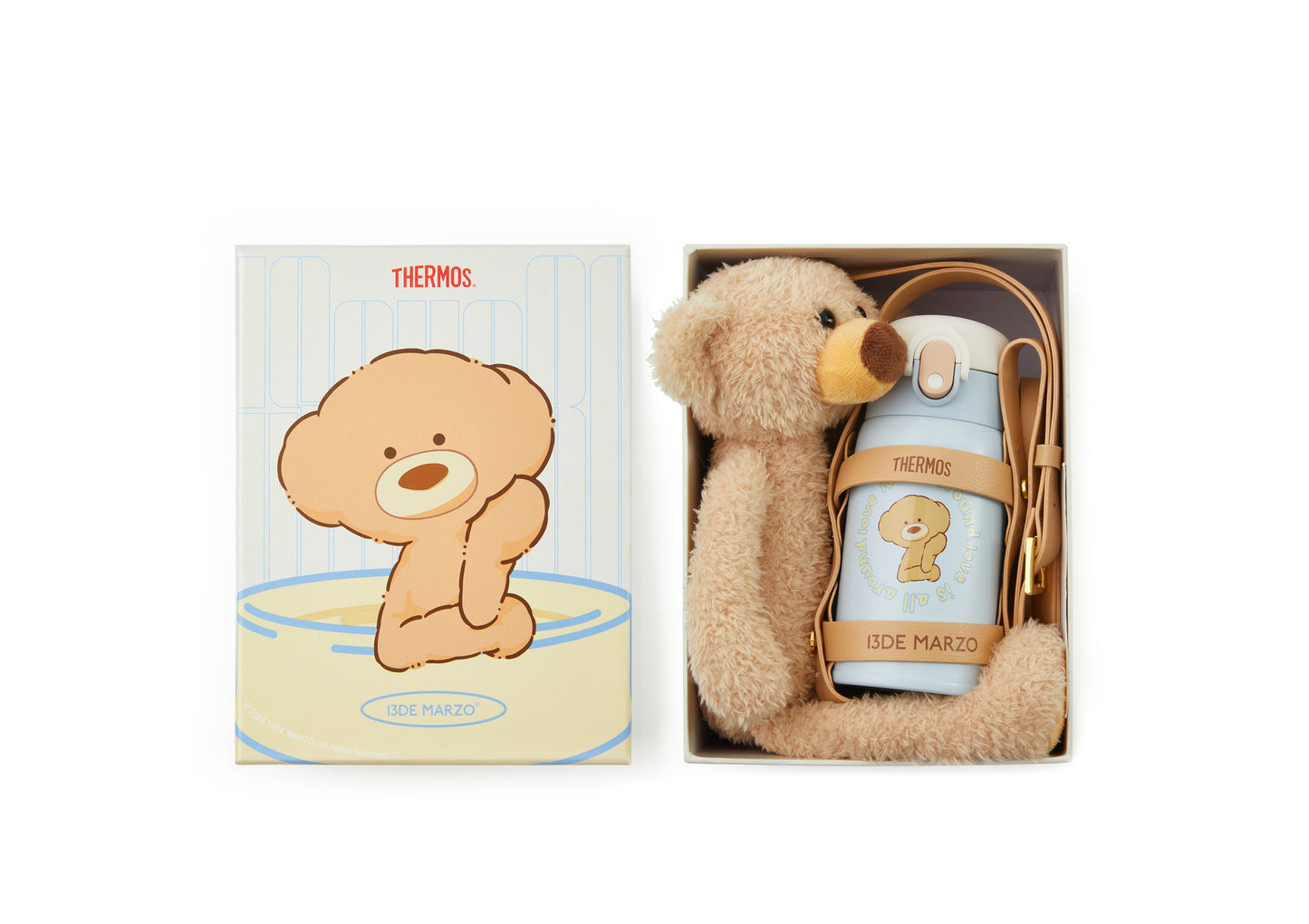 13DE MARZO Bear Hug Insulated Cup Blue