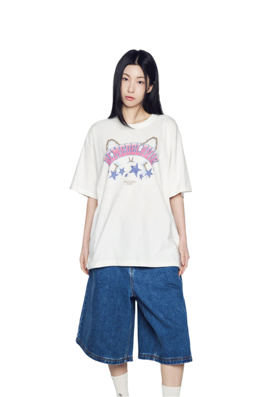 ADLV Star Rabbit Short Sleeve T-Shirt Cream
