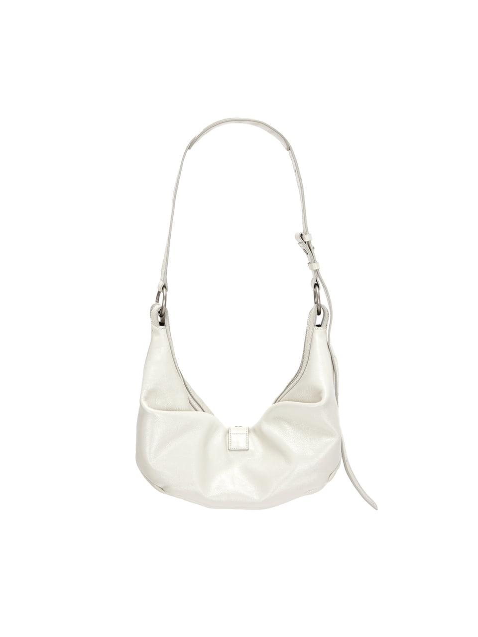 MARGESHERWOOD Belted Hobo Medium_Cream Glossy Plain
