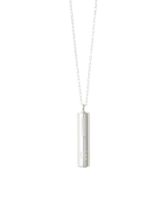 AMBUSH Battery-charm Necklace In Grey
