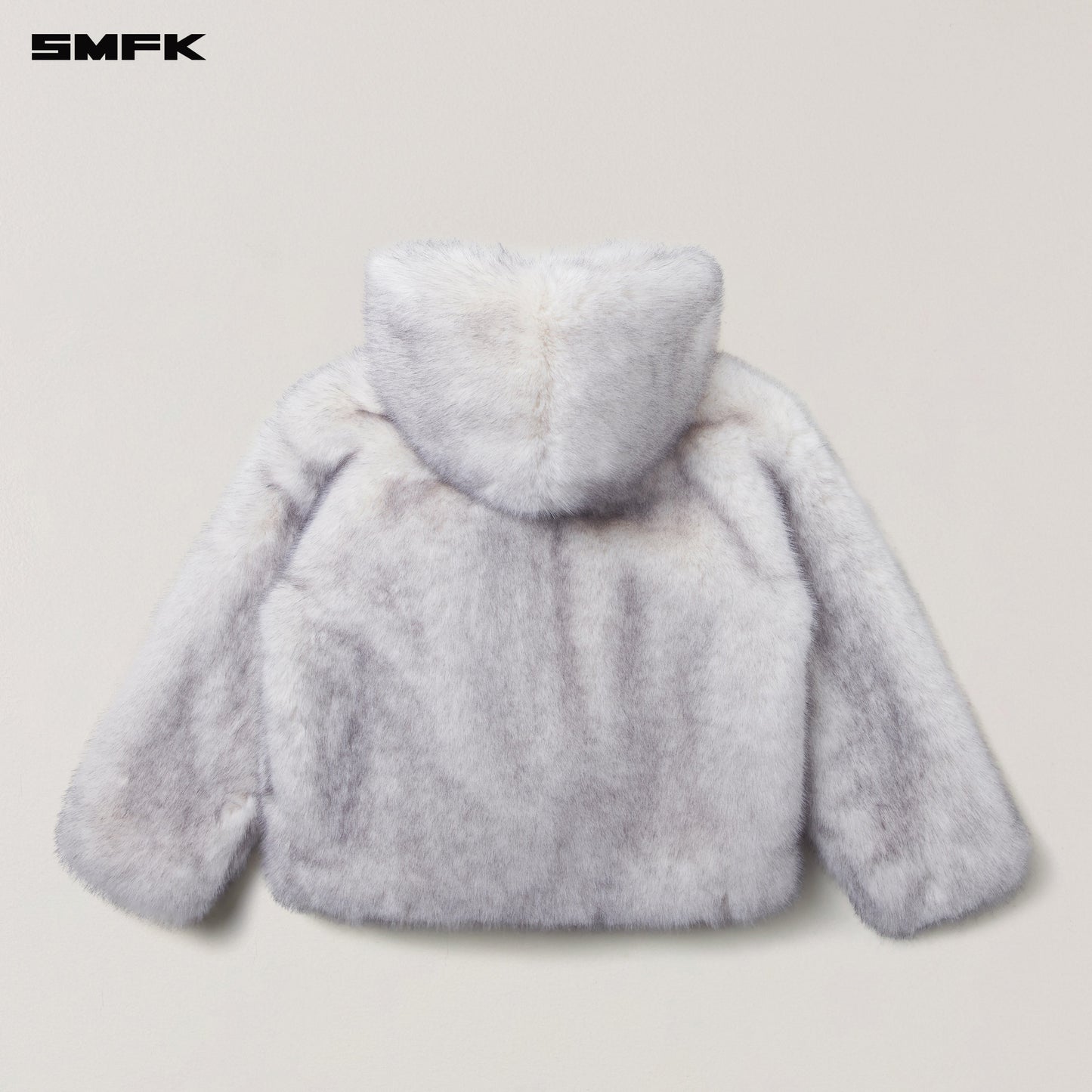 SMFK Compass Mode Wasteland Furry Loose Hoodie Arctic Fox White