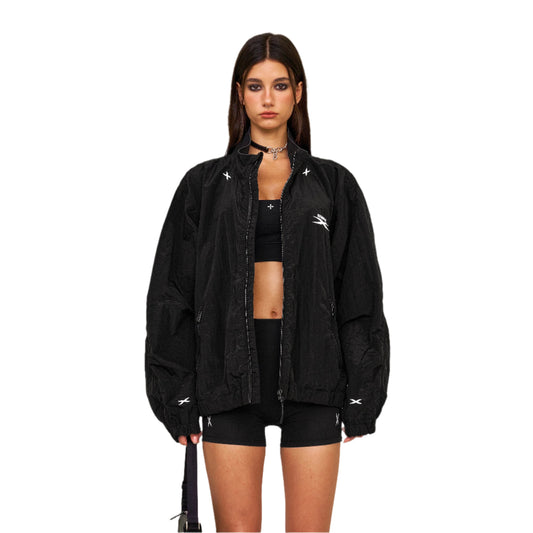 SMFK FUTURE Storm Interstellar Loose Sports Jacket Black