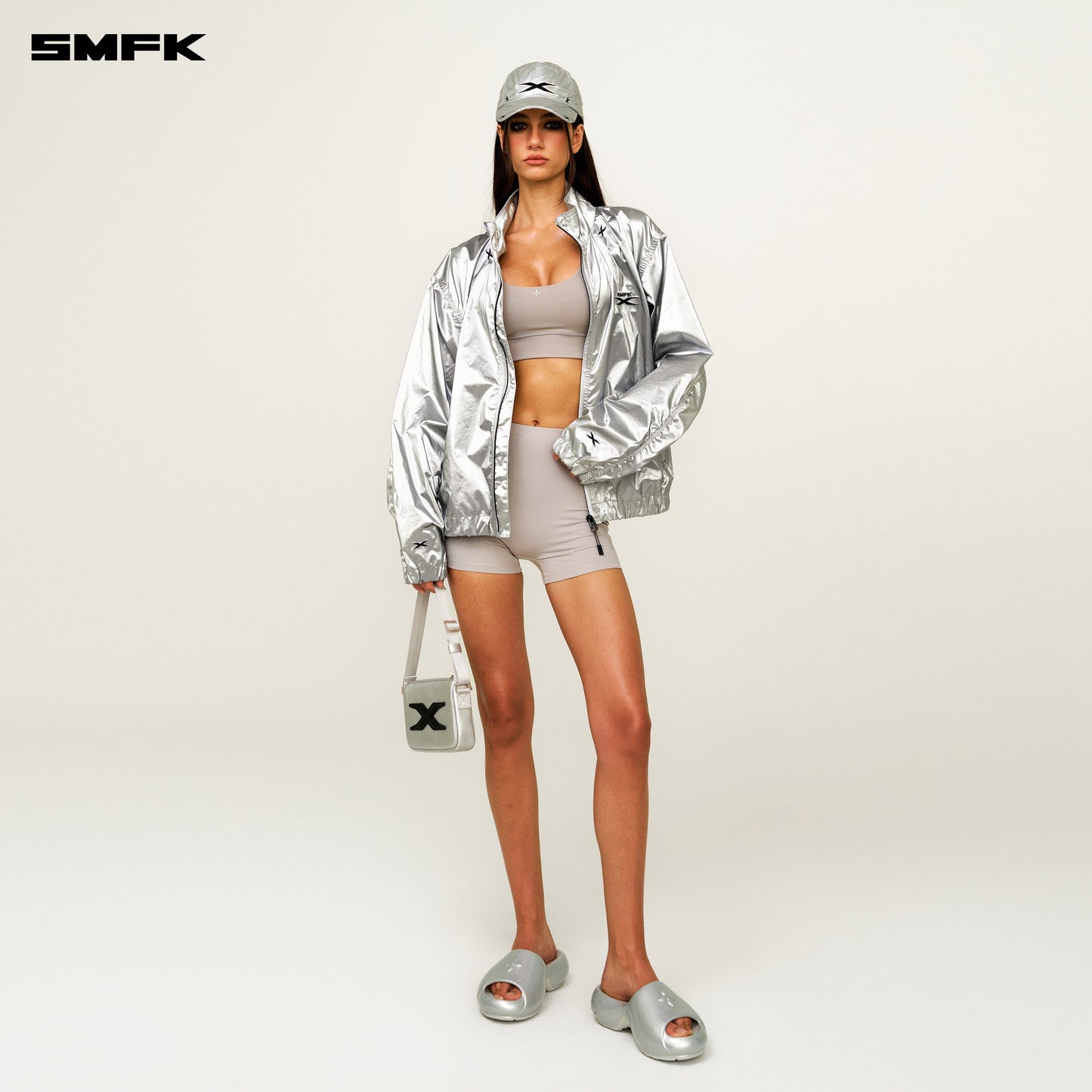 SMFK FUTURE Storm Interstellar Loose Sports Jacket Silver