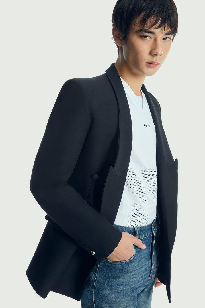 COPERNI Cut-Out Triangle Double Breasted Jacket