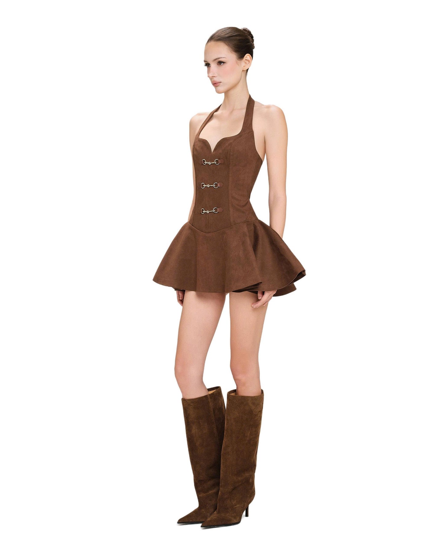 L SOUL Donna Dreses Brown