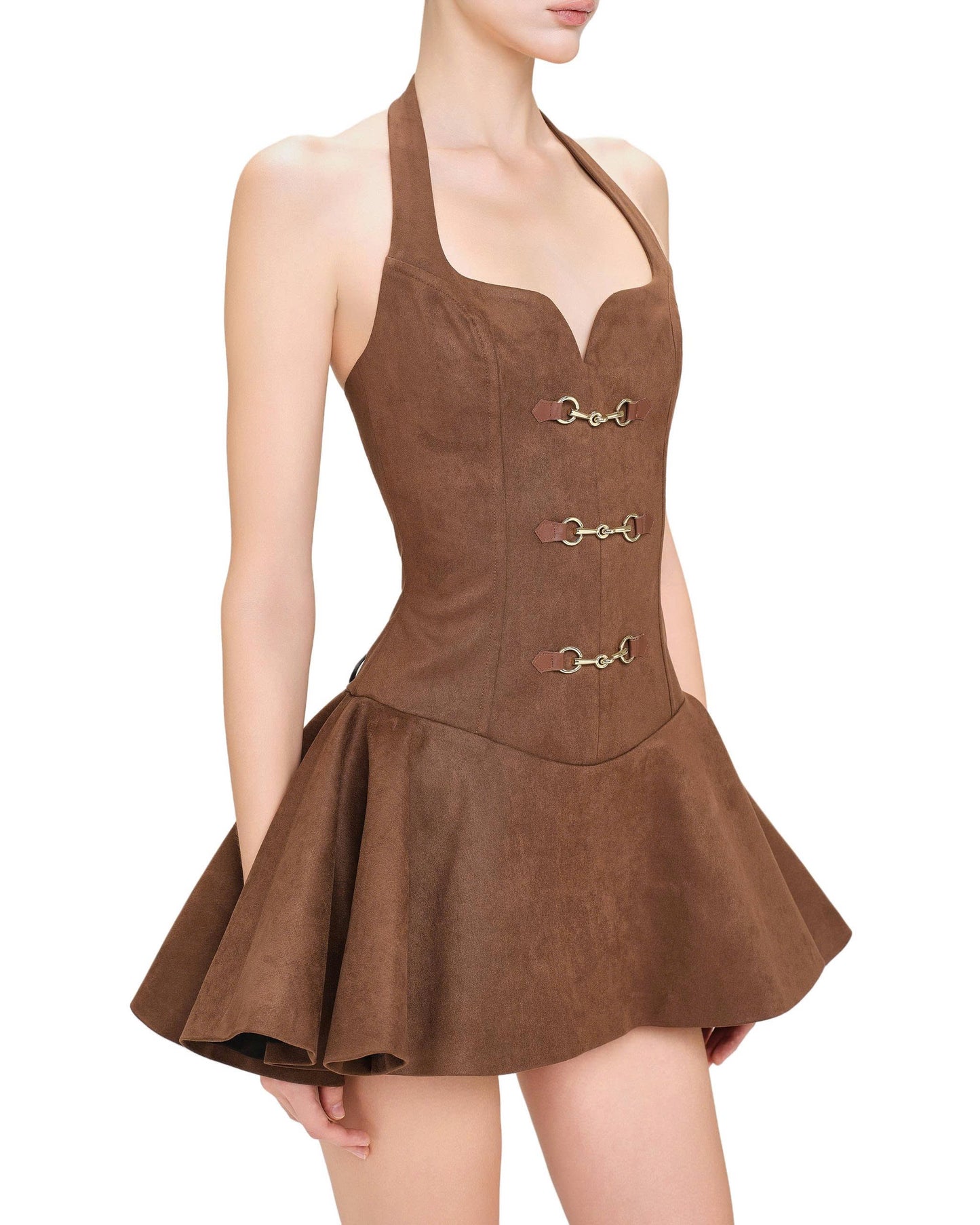 L SOUL Donna Dreses Brown