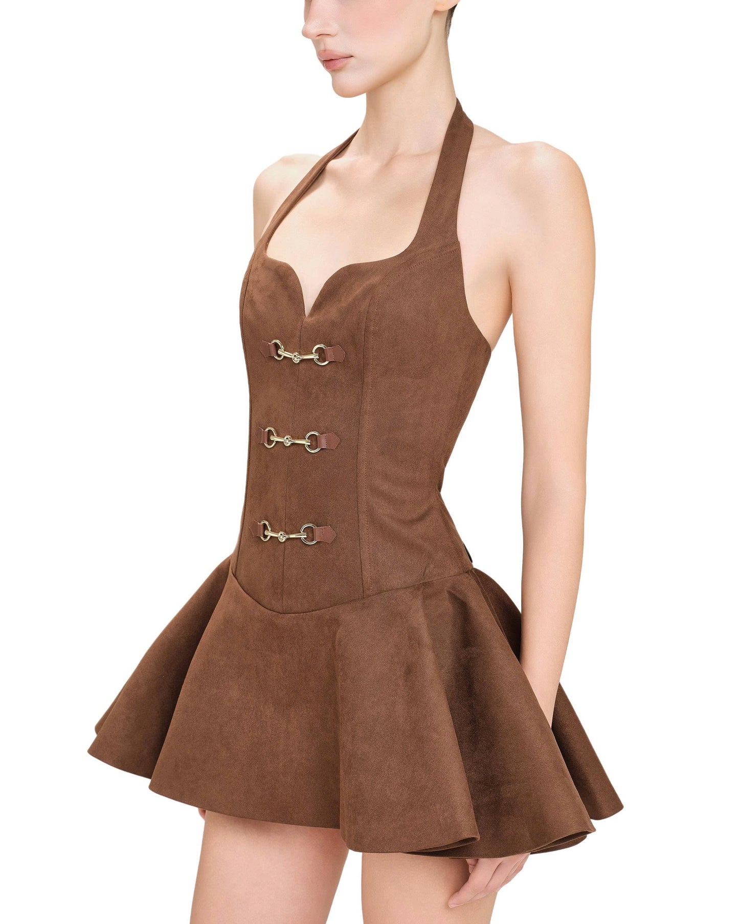 L SOUL Donna Dreses Brown